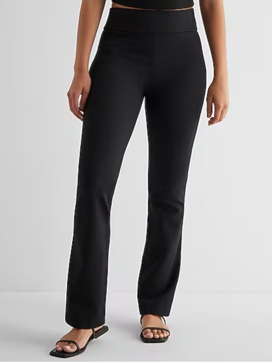 Express Pants - Express Columnist High Waisted Bootcut Pant. Color: Black Size: Medium